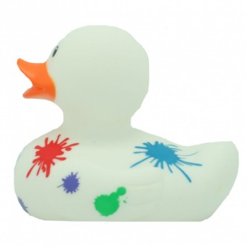 Kunst met verfspatters Eend LILALU