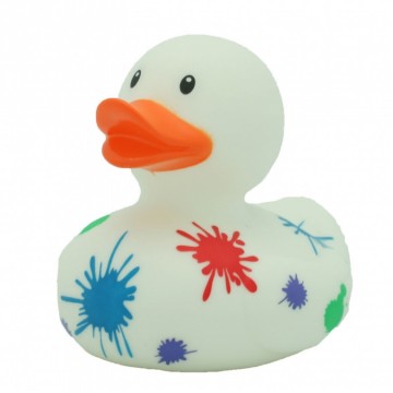 Kunst met verfspatters Eend LILALU