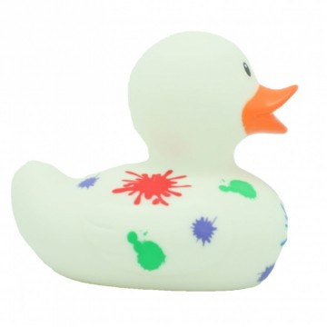 Kunst met verfspatters Eend LILALU