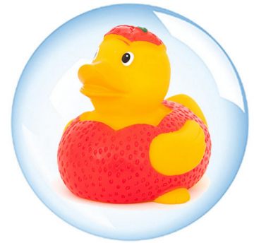 AARDBEI BADEEND  STRAWBERRY DUCK