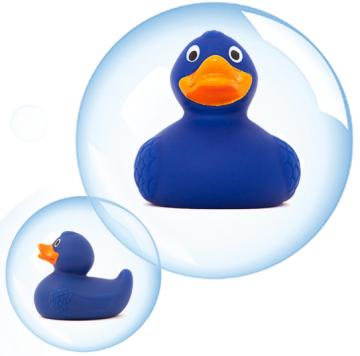 Verzwaarde Badeenden voor Badeendenraces 8CM KONINGS BLAUW