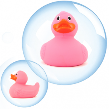 Verzwaarde Badeenden voor Badeendenraces 8CM LICHT ROZE