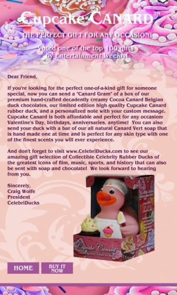 CelebriDucks Cupcake Canard