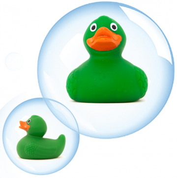 8cm Klassieke Badeenden met Haak GROEN