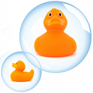 8cm Klassieke Badeenden met Haak ORANJE