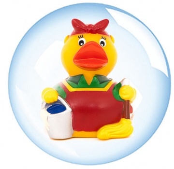 SCHOONMAAKSTER BADEEND  - CLEANING LADY DUCK