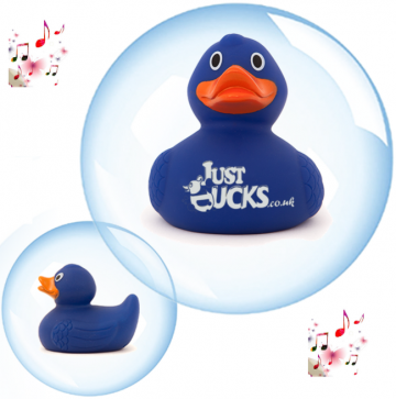 4.7CM Piepende Luxury Eend KONINGSBLAUW