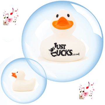 4.7CM Piepende Luxury Eend WIT