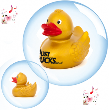 7CM Piepende Luxury Eend GOUD