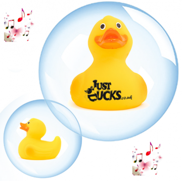 9.5CM Piepende Luxury Eend GEEL