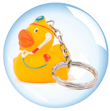 4CM Sleutelhanger DOCTOR DUCK DOKTER BADEEND  Promo Eend