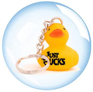 4CM Sleutelhanger Promo Eend GEEL