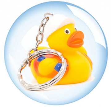4CM Sleutelhanger WORKER DUCK WERKMAN BADEEND  Promo Eend