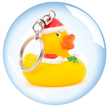 5CM Sleutelhanger CHRISTMAS DUCK KERSTEEND  Promo Eend