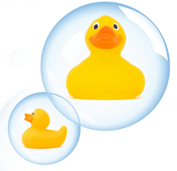 15cm Luxury Verzwaarde Promo Eend GEEL