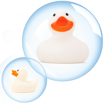 8cm Luxury Verzwaarde Promo Eend WIT