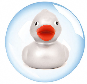 LUXE ZILVEREN BADEEND MET PIEPJE